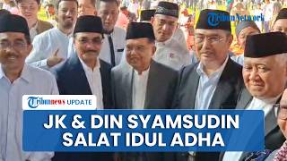 JK dan Din Syamsuddin Salat Idul Adha Berdampingan di Masjid Agung Al Azhar Jakarta Selatan