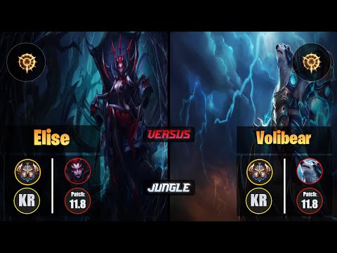 Challenger ELISE [Press the Attack] (Jungle) VS  VOLIBEAR - Challenger KR Patch 11.8