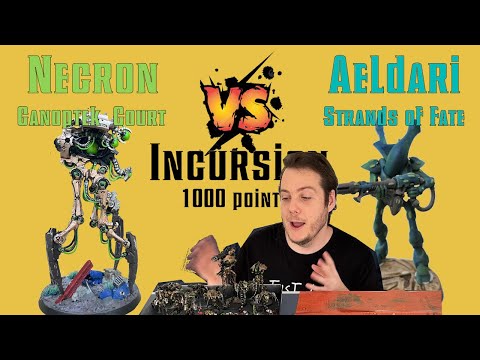 Necron (Canoptek Court) vs Aeldari | 1000 points | 10th Edition Battle Report | Warhammer 40k