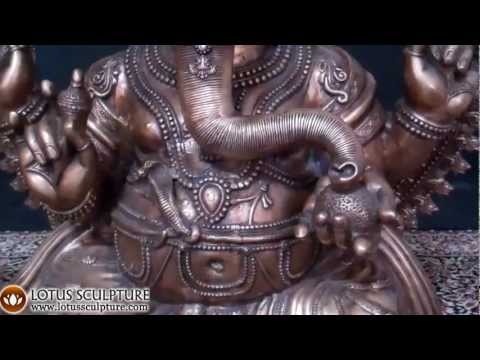 Large brass ganesha statue