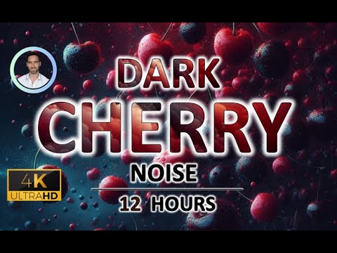 Dark Cherry Red Noise for Rapid Deep Sleep | 12 Hours | BLACK SCREEN | Tinnitus & Anxiety Relief