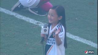 7-year-old Malea Emma absolutely crushes the National Anthem before LA Galaxy vs. Seattle Sounders