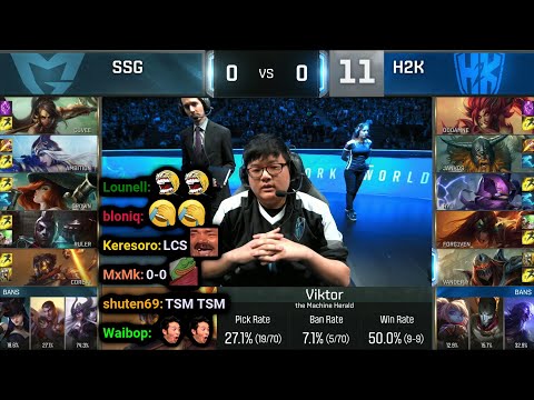 SSG vs H2K Game 1 | 2016 Worlds Semifinals | Twitch VOD with Chat