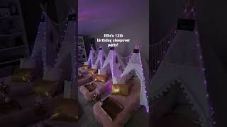 Ellie requested a pink &amp; gold theme. #slumberparty #sleepoverparty #sleepovers #birthdayparty