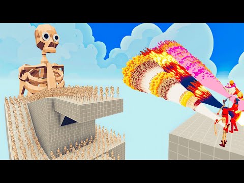 100x SKELETON + 3x GIANT vs 3x EVERY GOD   Totally Accurate Battle Simulator TABS