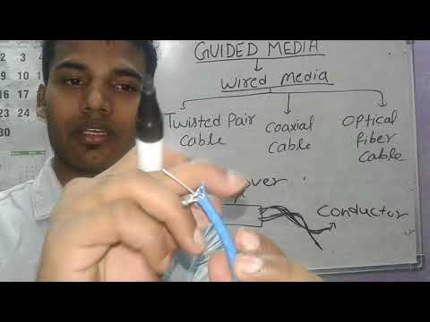 Guided media in hindi/ twisted pair cable/ coaxial cable/ op...
