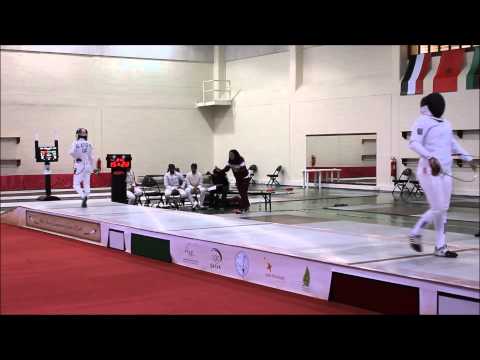 2014 Arab Fencing Championship Junior & Cadet - Team Final Women Epee (QAT vs JOR)