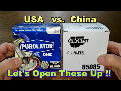 Purolator One Oil Filter PL14670 Cut Open vs. Carquest 85085 Oil Filter Cut Open Comparison
