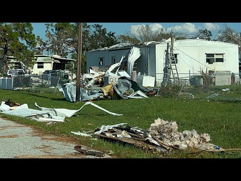 Complete Destruction In Grove City, Florida - Hurricane Ian Aftermath
