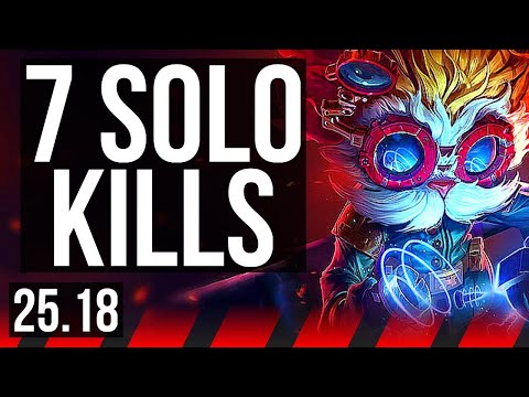 HEIMERDINGER vs VOLIBEAR (TOP) | 7 solo kills | KR Master | 25.18