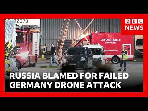 Russia blamed for failed drone attack on airport in Germany | BBC News
