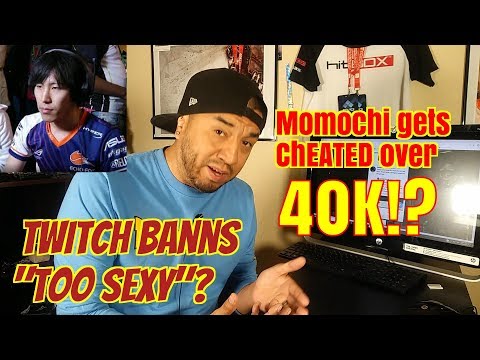 Momochi gets CHEATED and TWITCH bans "TOO SEXY"!? Button Check