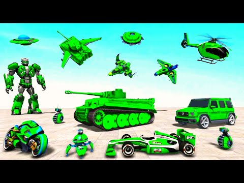 Transforming Robot Theft Army Tank Car Transport Game Android Gameplay