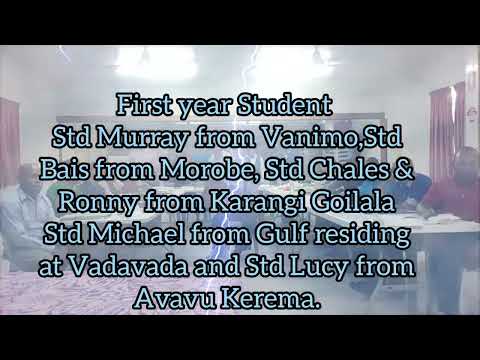 Vairamuai Name Gini. Students from GRACE Apostolic Training School.