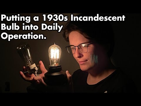 Putting a 1920s or 1930s GE Mazda incandescent bulb into daily operation after 90 years.