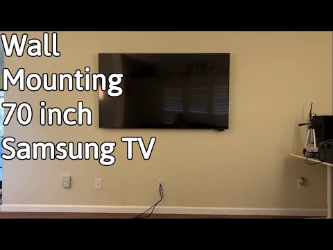 Wall Mounting 70 Inch Samsung TU7000 TV with Cheetah Mount Kit