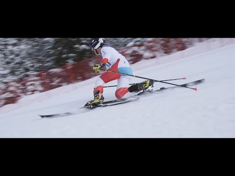 Telemark Sprint race in Passy, France, 2021