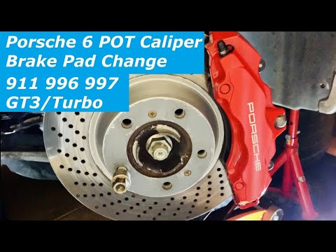How to change your brake pads Porsche 6 POT 911 Carrera 996 997 GT3, Turbo or GT2 brake calipers DIY