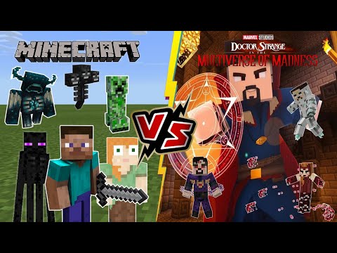 Doctor Strange Multiverse of Madness VS Minecraft BOSSES [Minecraft Dungeons and Story Mode]