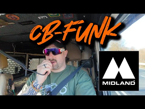 CB radio in the off-road overlanding vehicle Land Rover Defender @MidlandDeutschland