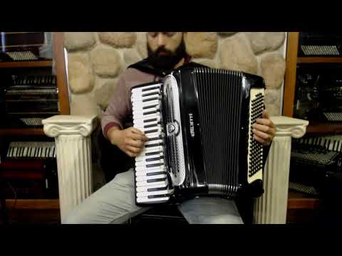 4053 - Black Giulietti F4T Free Bass Piano Accordion LMMH 41 128 $3999