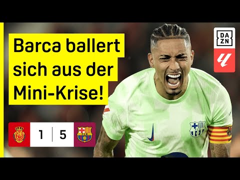 Raphinha trifft doppelt bei Barcas Kantersieg: Mallorca - FC Barcelona 1:5 | DAZN | LaLiga