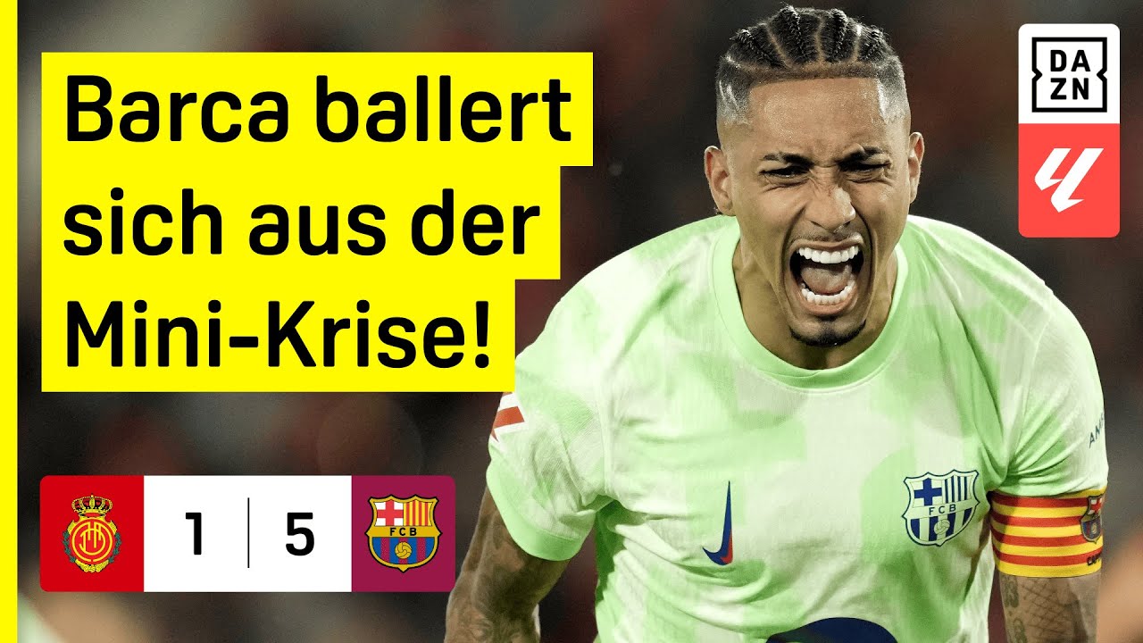 Raphinha trifft doppelt bei Barcas Kantersieg: Mallorca - FC Barcelona 1:5 | DAZN | LaLiga