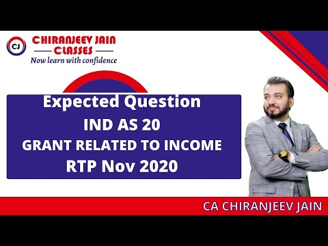 Expected Question - IND AS 20 Grant Related to Income ! RTP Nov 2020 (Q No 22 of 7th Edition QB)