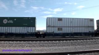 preview picture of video 'UP Intermodal Train @ Barstow, CA'