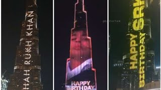 Burj khalifa wishing Shah Rukh Khan birthday || happy birthday SRK || burj khalifa wish SRK 2021
