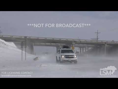 12-27-2018 Oakley, Kansas  I-70 Full Closure Due To Blizzard and Stranded Motorists 4K