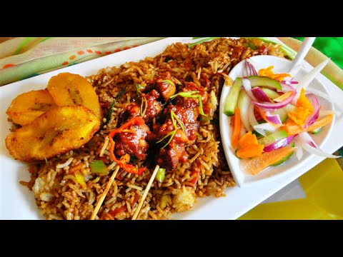 "Surinamese Fried Rice" with "Long Yard Beans" "Bean Sprouts" "Peanut Sambal" [ASMR]