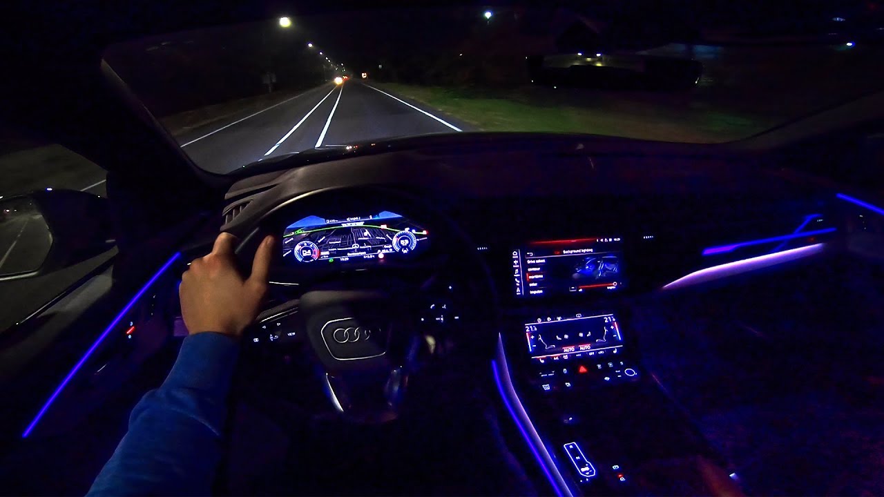 2019 AUDI Q8 S-Line Quattro NIGHT POV Drive AMBIENT LIGHTING by AutoTopNL
