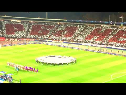 FC Red Star Belgrade - FC Liverpool, Crvena zvezda fans choreography