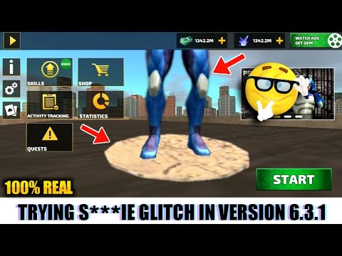 Trying S***IE GLITCH IN VERSION 6.3.1 rope hero vice town|rope hero vice town new update||Version6.4