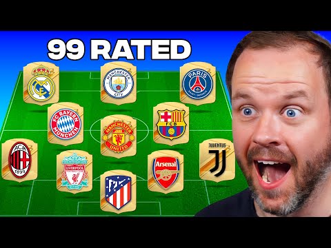 Building a 90 Rated Team Using the Highest Rated Players from Each Club