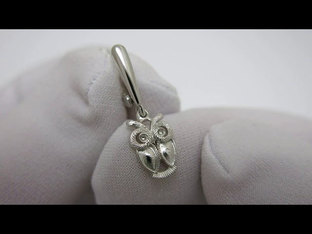 Срібні сережки "Сови" 301кн Відео огляд