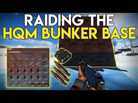HUGE BUNKER BASE RAID GIVES US ROCKETS AND C4 - Rust Survival #48