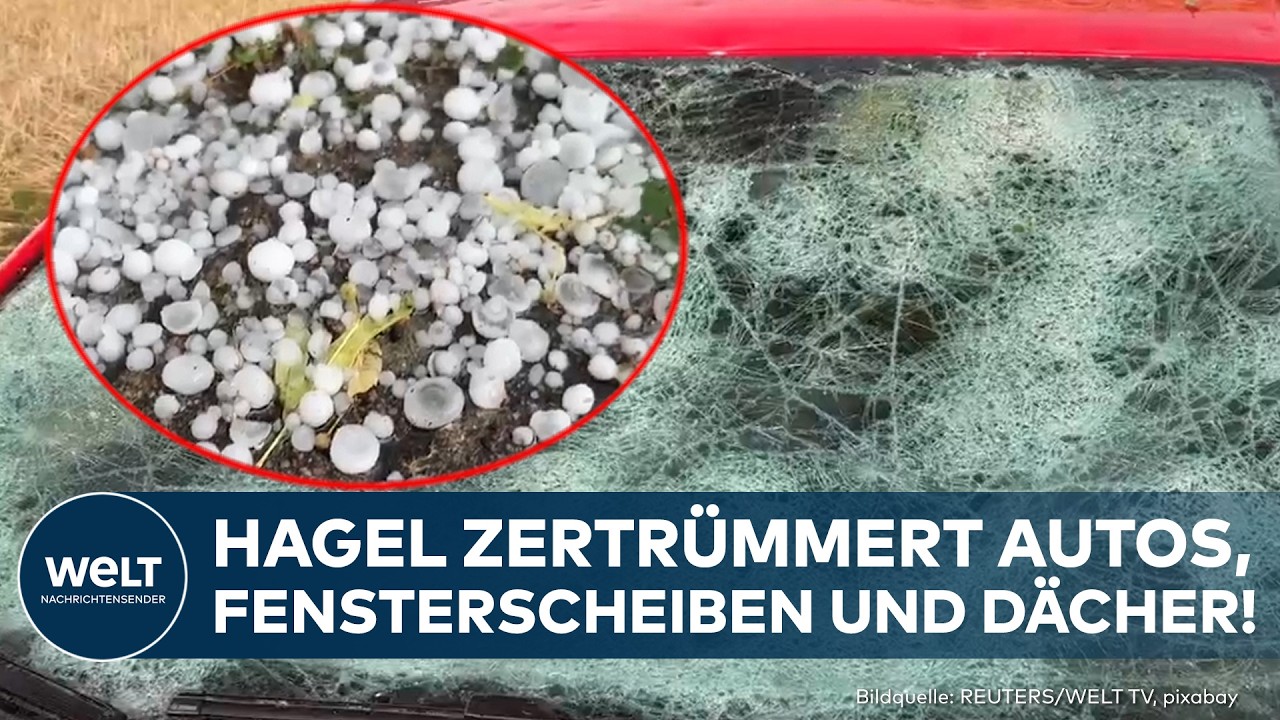 NIEDERSACHSEN: Riesiger Hagel richtet massive Schäden an! Feuerwehren im Dauereinsatz