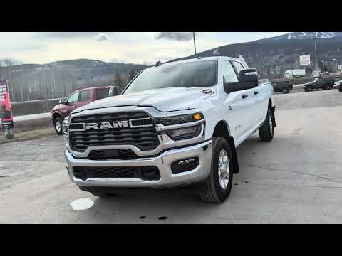 2025 Ram 3500 Big Horn 4x4 Crew Cab 8' Box in White for sale at Frontier Chrysler Dodge Jeep Ram Fiat Ltd. in Smithers, BC