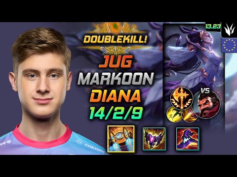 Diana Jungle Build Markoon Hextech Rocketbelt Conqueror - LOL EUW Challenger Patch 13.23