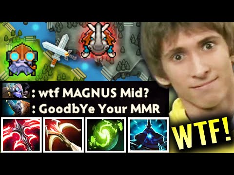 WTF Magnus Deso lv2 MID by DENDI! Refesher RP Super Carry Most Fun 7.27c Dota 2 Pro Gameplay