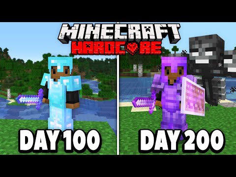 I Survived 200 Days in HARDCORE Minecraft.. Here's What Happened