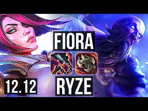 FIORA vs RYZE (TOP) | 2.7M mastery, 6/1/8, 1400+ games | KR Grandmaster | 12.12