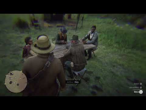 Red Dead Redemption 2 - Drunk Arthur is nice to everyone in camp (except Strauss)