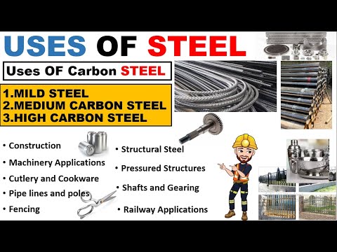 Uses of steel| Uses of Mild steel, Low carbon steel and High Carbon Steel