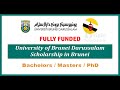 How to Apply for University of Brunei Darussalam UBD Scholarship 2023 in Brunei | Bright Scholarship