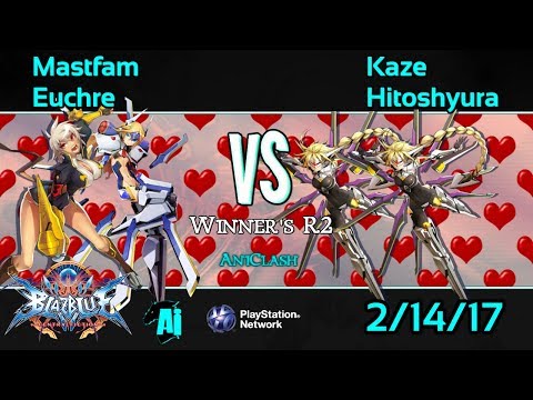 AniClash V Day Waifu Wars - Mastfam/Euchre vs Kaze/Hitoshyura Winner's R2 - BBCF