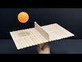 DIY Solo Ping Pong Game With Popsicle Sticks Easy Table Tennis For One