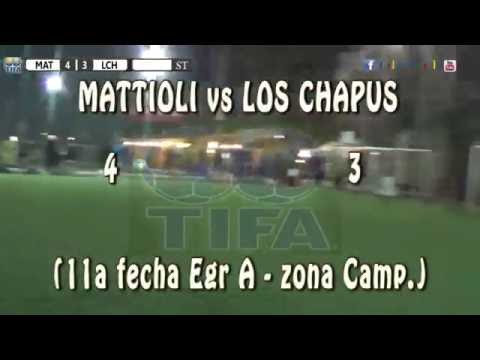 4 MATTIOLI vs LOS CHAPUS 3 - 11a fecha Egr A - zona Camp  -  10-07-2016